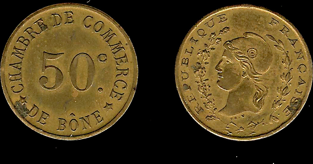 Algeria (Bone) 50 centimes N.D. gVF